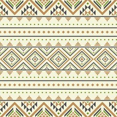 Ancient echoes Aztec geometric seamless patterns southwest Navajo Native American tribal ethnic colorful for textile printing