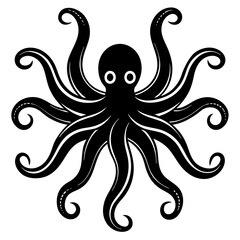 vector illustration of a octopus