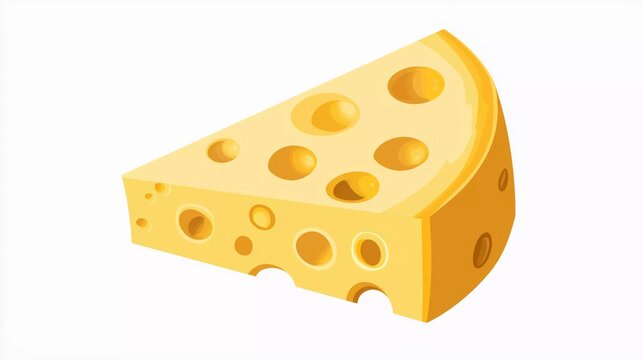 recommend clip art: Swiss cheese or emmental cheese flat color icon for good food apps and websites