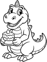 vector illustration of cartoon crocodile