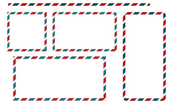 recommend clip art: Set of Postcard Templates Frames, Vintage, Border, Airmail, Stripes