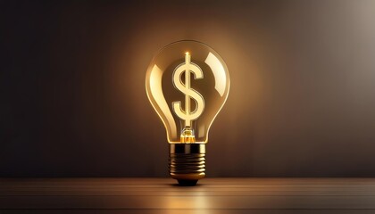 Illuminate your ideas with this creative light bulb featuring a dollar symbol, representing innovation and financial success.
