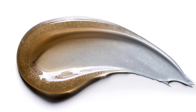  Cosmetic smear of cream gel texture on a white background. _1(473)