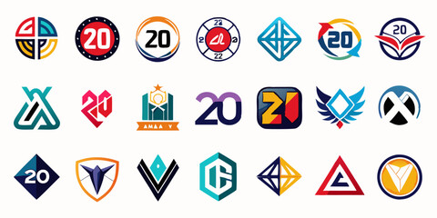 vector illustration of a set of abstract symbols