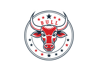 Colorful Bull logo template