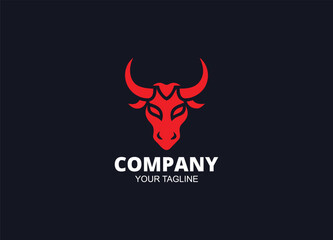 Colorful Bull logo template