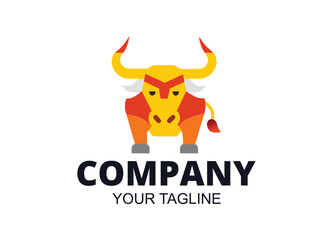 Colorful Bull logo template