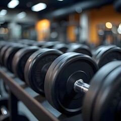 Fototapeta premium dumbbell on the floor
