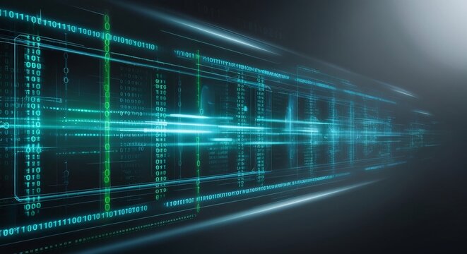 An abstract digital background with binary code and AI algorithms running in the background, binary, code, ai, algorithms, abstract, digital, background, technology, data, programming, computing