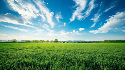 Obraz premium Art springtime rural landscape