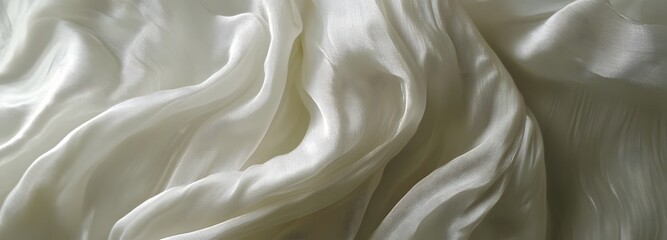 Obraz premium 64. Crinkled silk fabric with soft, flowing textures