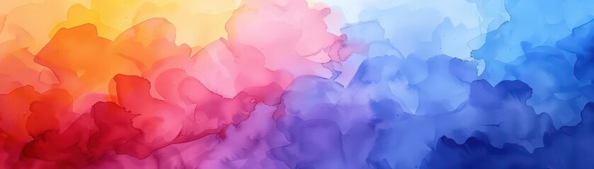 Obraz premium A Close-up Shot Abstract Watercolor Silhouettes of Watercolor business silhouettes, vibrant overlapping hues