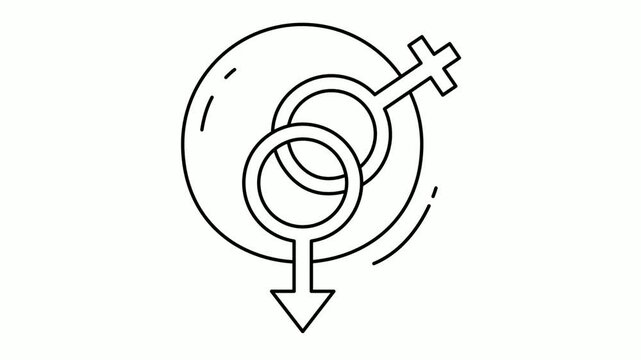 Gender Signage or maternity clinic logo animation, Love symbols animated video, In Vitro Fertilization Clip, Pregnancy and obstetrician footage, test tube baby procedure motion graphics