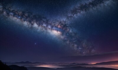 Earth’s Horizon with Milky Way and City Lights