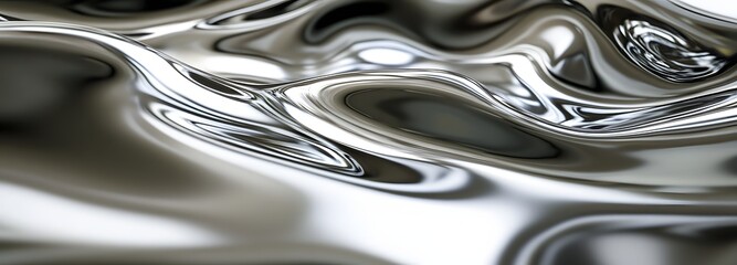 60. Shiny stainless steel with a reflective, smooth surface