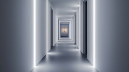 Indirect Lighting for Minimalist Hallways, Discuss how indirect lighting solutions, such as hidden LEDs or uplighting, can provide soft, even illumination in hallways without exposing the light source