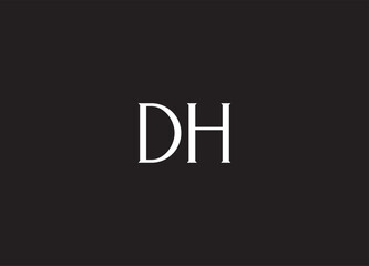 DH letter logo and initial logo design