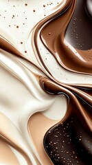 chocolate cream swirls being swirled swirl digital banner popular south makeup warm saturated soft shadowing fluids olive skinned black skin drips