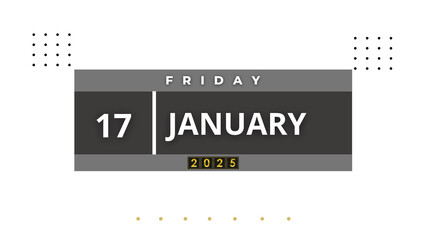 17 January 2025 Calendar agenda , Feb professional layout 