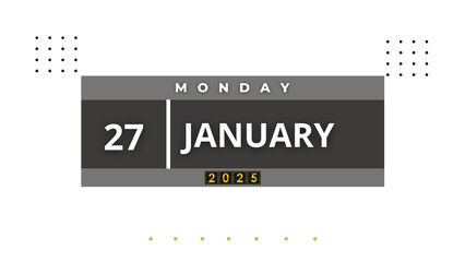 27 January 2025 Calendar agenda , Feb professional layout 