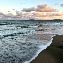 sunset on the beach