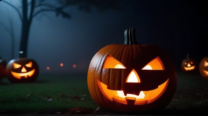 spooky foggy night halloween art