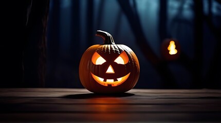 spooky haunting scene glowing wooden surface mystical atmospheric backdrop perfect halloween themes