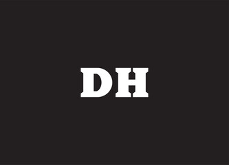 DH letter logo and initial logo design