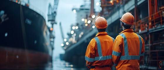 Maritime Business and Shipbuilding Visualizing Crew Management Needs in Photography Concept  Capturing the logistics shipping and industrial processes involved in managing a shipbuilding workforce and