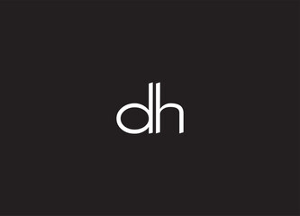 DH letter logo and initial logo design