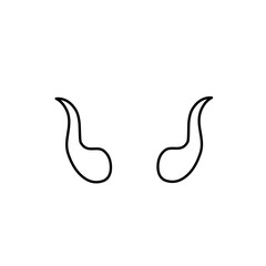 Obraz premium outline devil horn