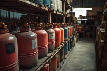 Warehouse selling gas tanks