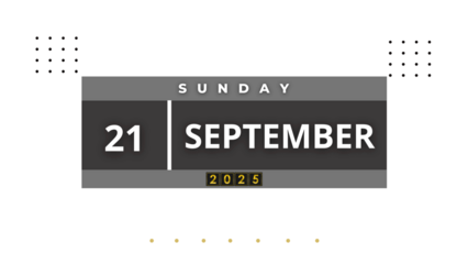 21 September, 2025 Professional Calendar, Sep Agenda page Design