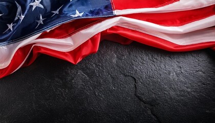 flag on wooden background