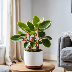 hoya carnosa tricolor, plant minimal modern pot living room with floral design indoor hoya carnosa tricolor in a stylish home interior