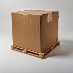 cardboard box on a white background