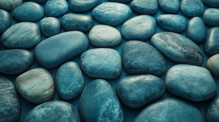 blue tones and stones, evoking tranquility and stability. Ideal for themes of calm, trust, and reliability