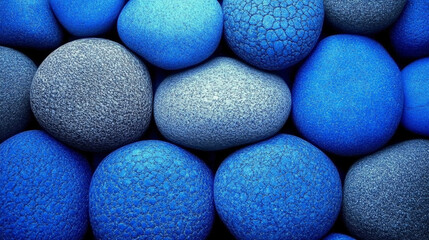 blue tones and stones, evoking tranquility and stability. Ideal for themes of calm, trust, and reliability