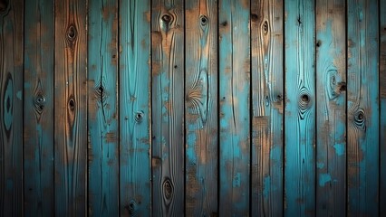 Fototapeta premium Old, grungy, colorful wood background