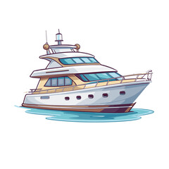 yacht isolated Vector on white background