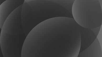 A grayscale abstract design featuring overlapping translucent circles of varying sizes, creating a soft and layered effect. The image has a smooth texture with a modern, minimalist aesthetic.
