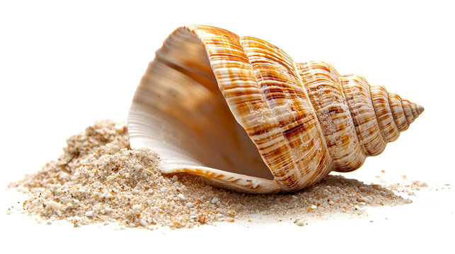 Sea shell isolated on transparent or white background 