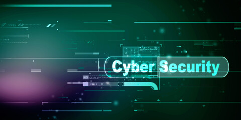 2d illustration abstract Cyber security

