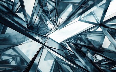 Abstract Architecture with Glass and Metal