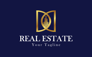 Letter D Real Estate Logo Vector