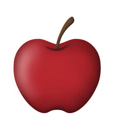 Illustration of an apple . White background. Hand-drawn illustration.