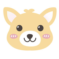 Illustration of mouse face . White background. Hand-drawn illustration.