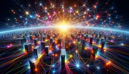 Naklejka premium abstract computer connection