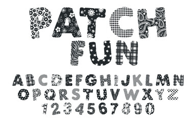 Modern Abstract vector Font style design alphabet letters font style