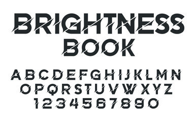 Modern Abstract vector Font style design alphabet letters font style